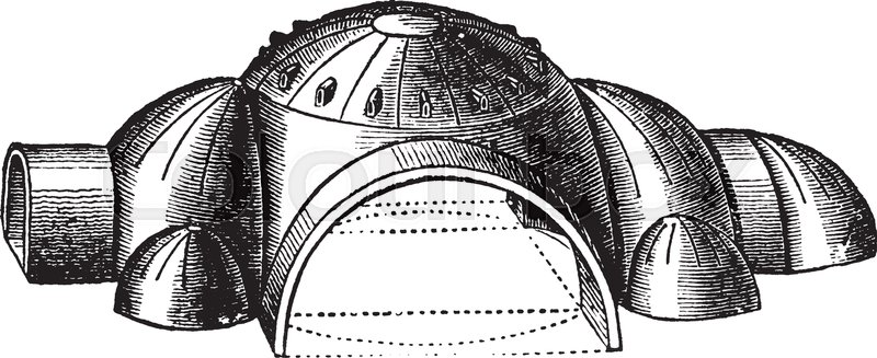 800x327 Dome System Of Hagia Sophia, Byzantine Architecture, Church - Dome Sketch