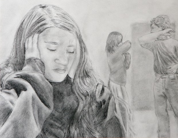 620x482 Cases 55 56 Woman Protects Four Children From Domestic Violence - Domestic Violence Sketch