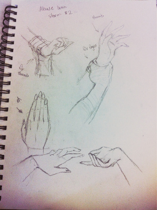 320x428 Did Some Practice With Hands, While Brain Storming Ideas For My - Domestic Violence Sketch