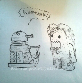 320x325 Domo Is The 11th Doctor And Ran Into A Dalek And Well Doctor Who - Domo Sketch