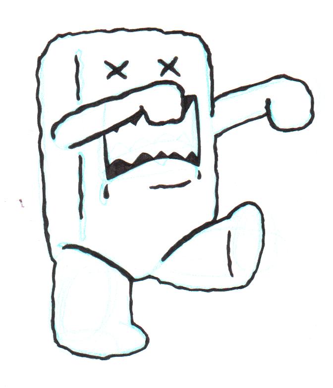 672x784 Doodle 127 Zombie Domo Doodle A Day - Domo Sketch