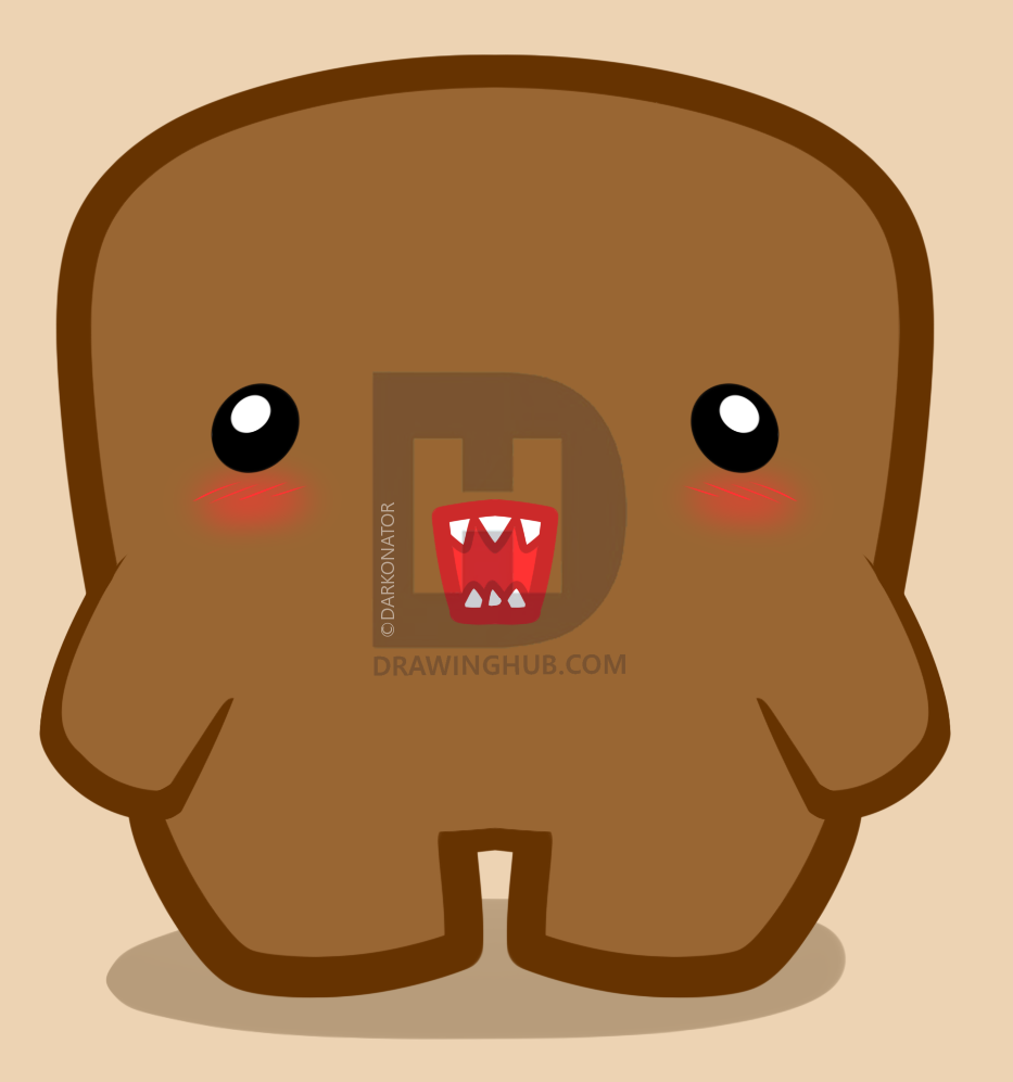 933x997 How To Draw Chibi Domo, Step By Step, Drawing Guide, By Darkonator - Domo Sketch