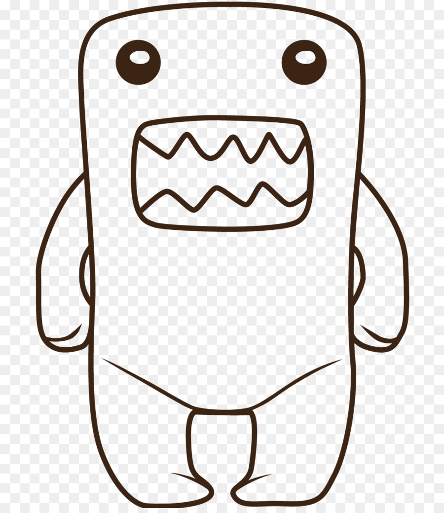 900x1040 Domo Drawing Hello Kitty Coloring Book - Domo Sketch