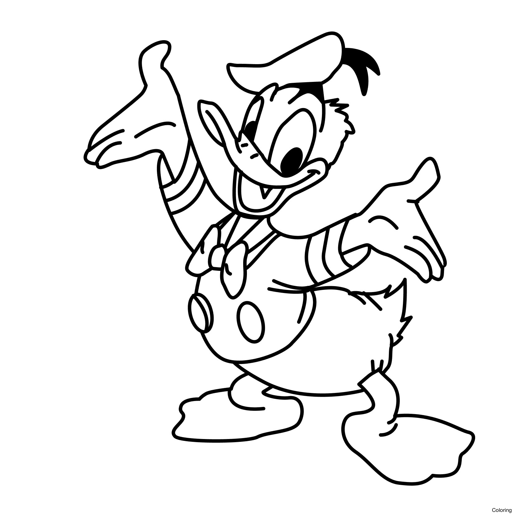 Donald Duck Cartoon Sketch at PaintingValley.com | Explore collection ...