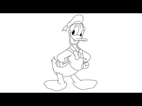 480x360 How To Draw Donald Duck - Donald Duck Cartoon Sketch