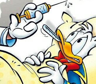 328x289 Ugh! So Sick! Donald Duck Sick, Donald Duck And - Donald Duck Cartoon Sketch