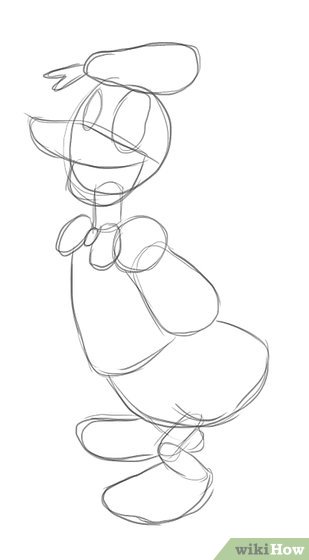 309x560 How To Draw Donald Duck 6 Steps (With Pictures) - Donald Duck Sketch