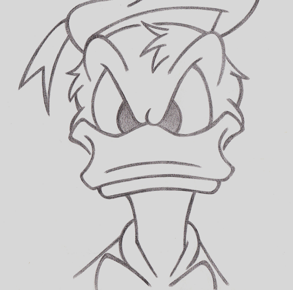 586x580 Donald Duck Sketch - Donald Sketch