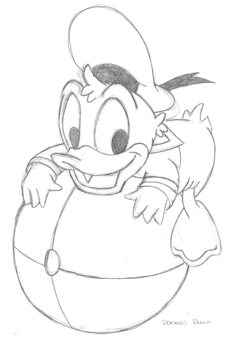 455x669 Donald Duck Drawing, Pencil, Sketch, Colorful, Realistic Art - Donald Sketch