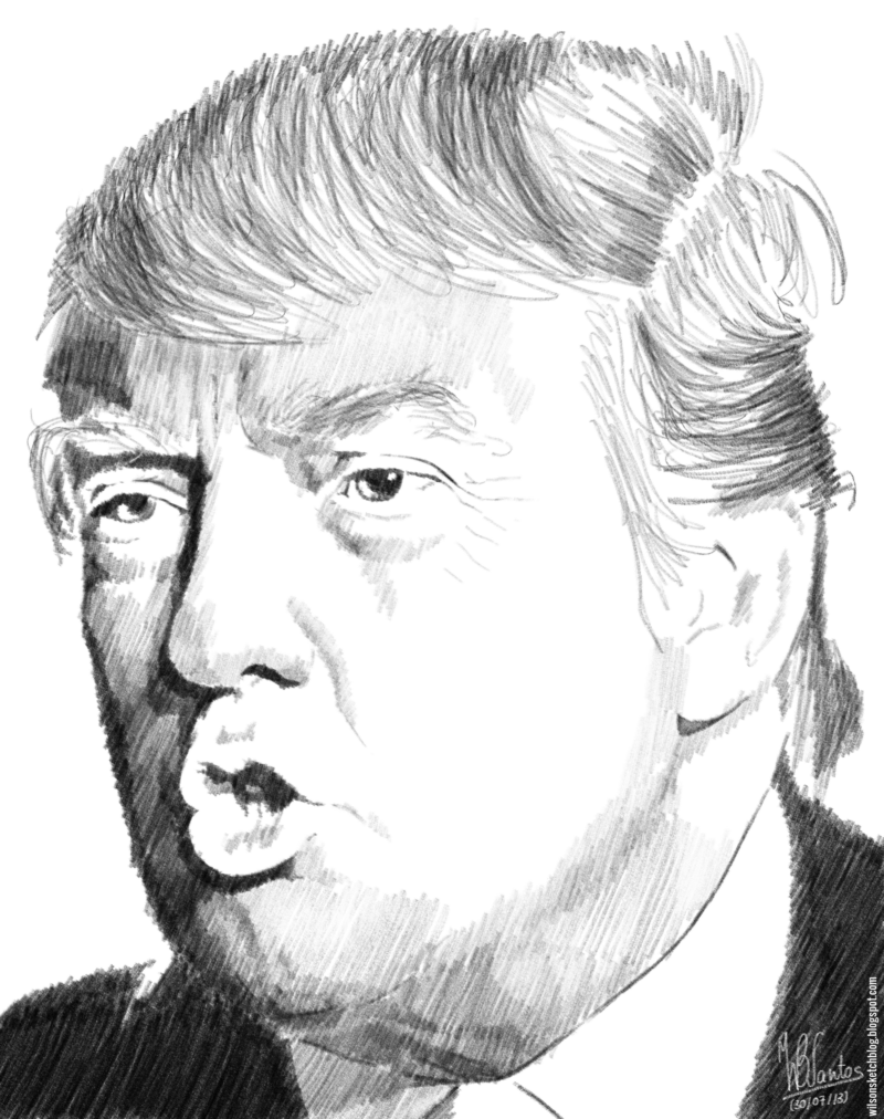 800x1012 Donald Trump (Pencil Sketch) - Donald Trump Sketch