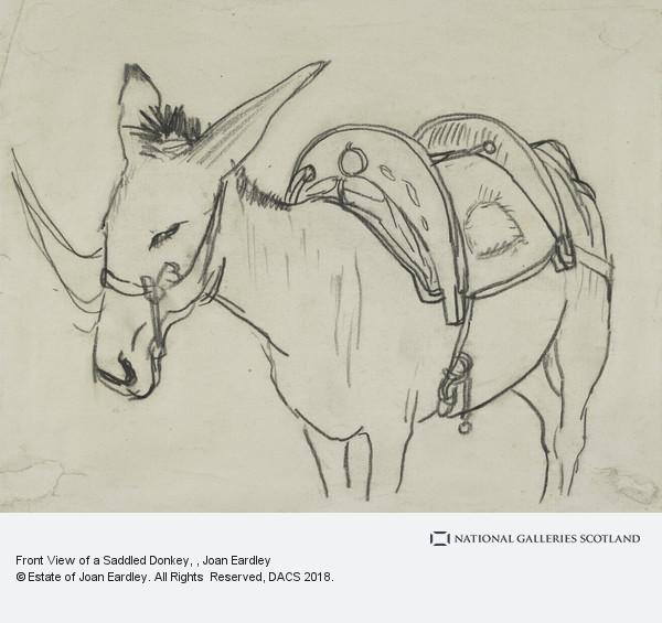 600x565 Front View Of A Saddled Donkey National Galleries Of Scotland - Donkey Head Sketch