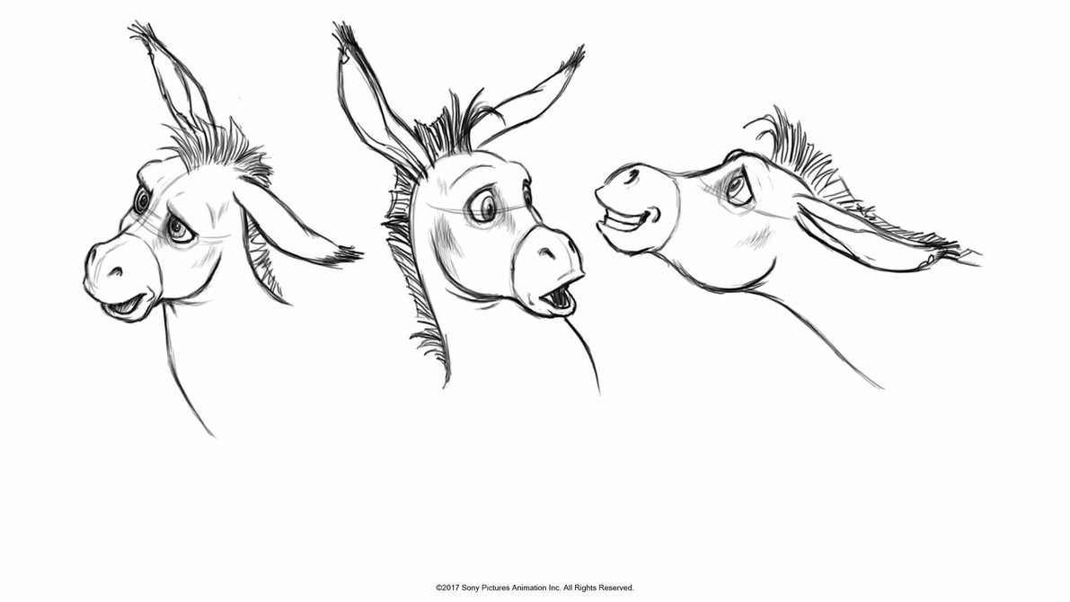 1191x670 The Star Bo The Donkey Expression Sketch 6 By Moses1219 - Donkey Head Sketch