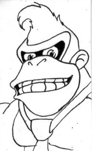 294x483 Donkey Kong Sketch Card By Mgette86 - Donkey Kong Sketch