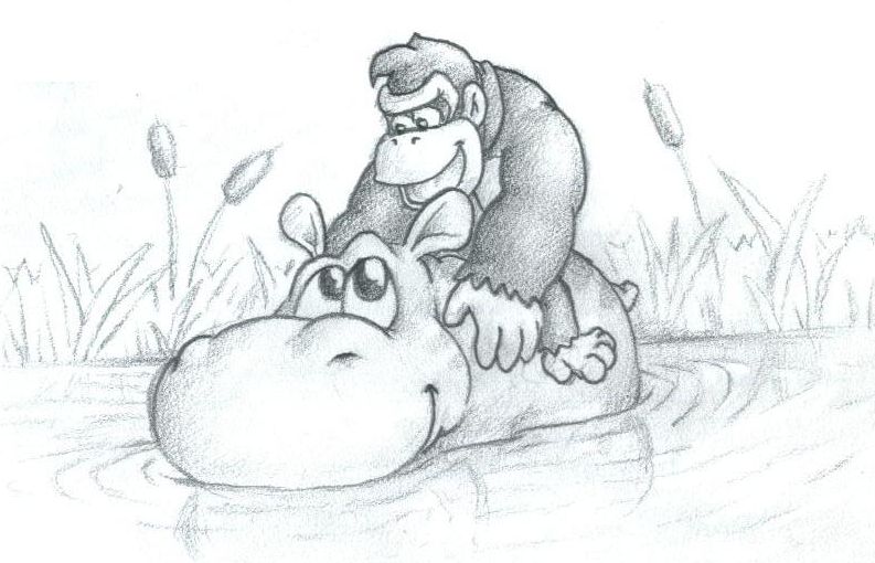 793x510 Donkey Kong Universe Artwork - Donkey Kong Sketch