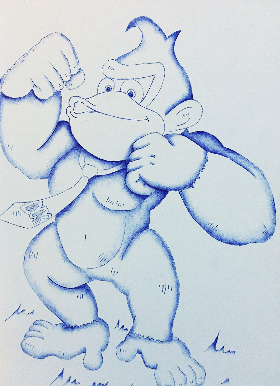 900x1241 No Monkey Business - Donkey Kong Sketch
