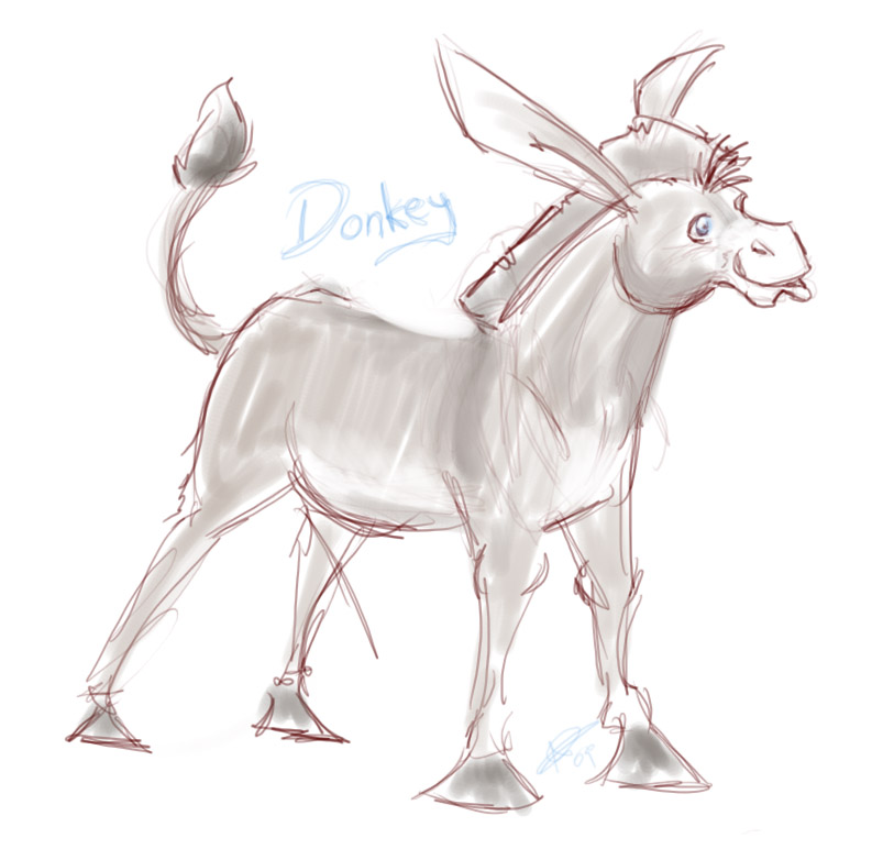 803x782 Donkey Sketch By Dawnallies - Donkey Sketch