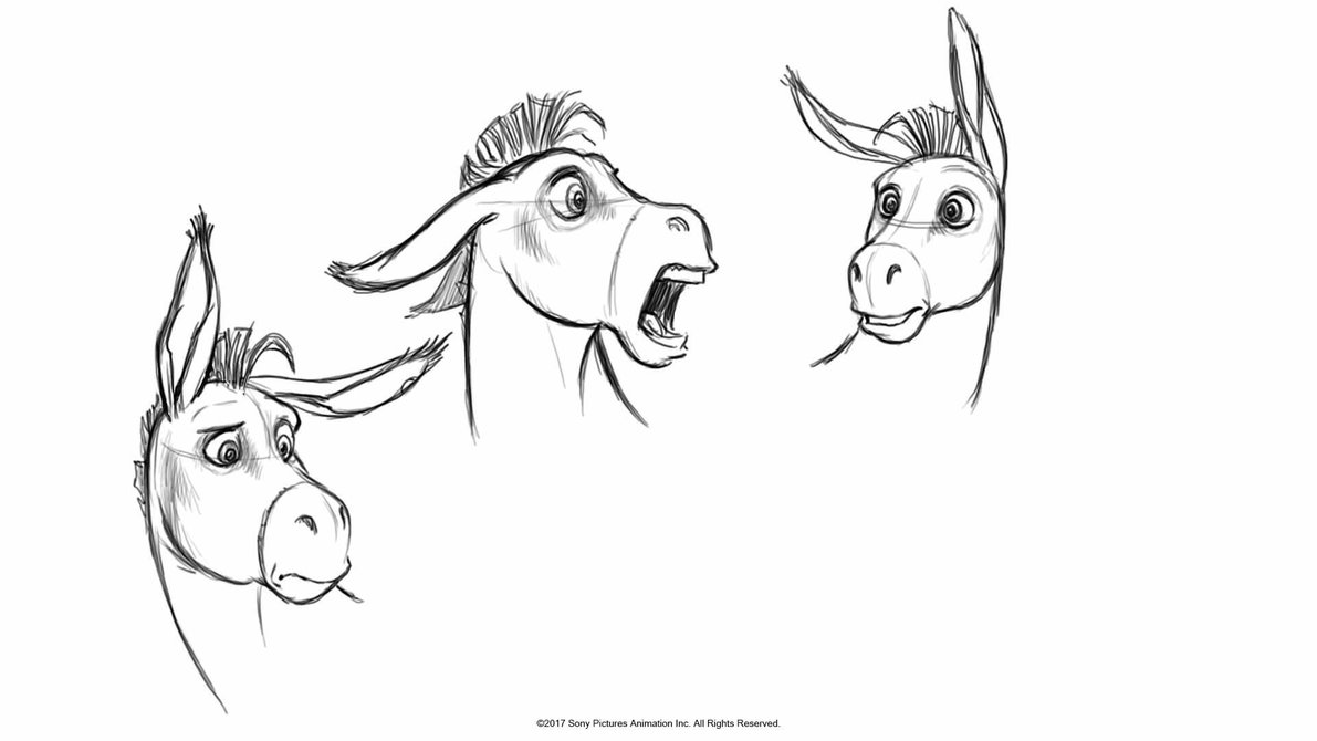 Donkey Sketch Images at PaintingValley.com | Explore collection of ...