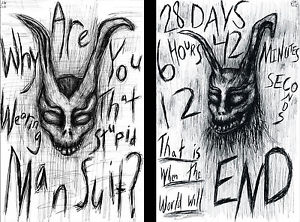 300x222 Donnie Darko Frank The Rabbit Mansuit Lot Of 2 Prints 11x 17 - Donnie Darko Frank Sketch