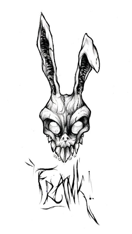 444x786 Frank Sketch By Zankara - Donnie Darko Frank Sketch