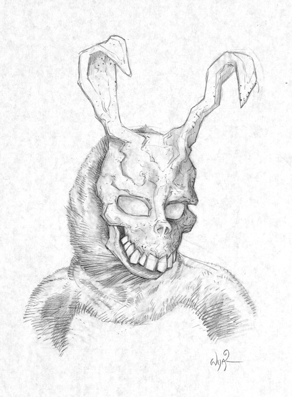 600x817 Frank The Bunny By Ryanottley - Donnie Darko Frank Sketch