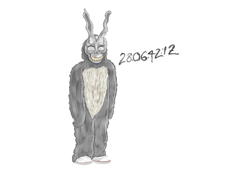 800x600 Frank The Rabbit - Donnie Darko Sketch