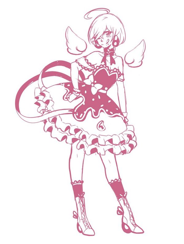 600x794 Magical Donut Girl 2.0 Sketch By Zeldatpmeisterin - Donut Sketch