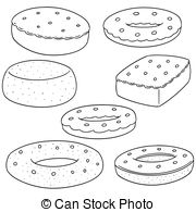 180x195 Set Of Donut , Sketch Vector. - Donut Sketch