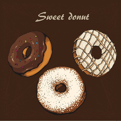 415x415 Chocolate Donut Sketch Premium Clipart - Donut Sketch
