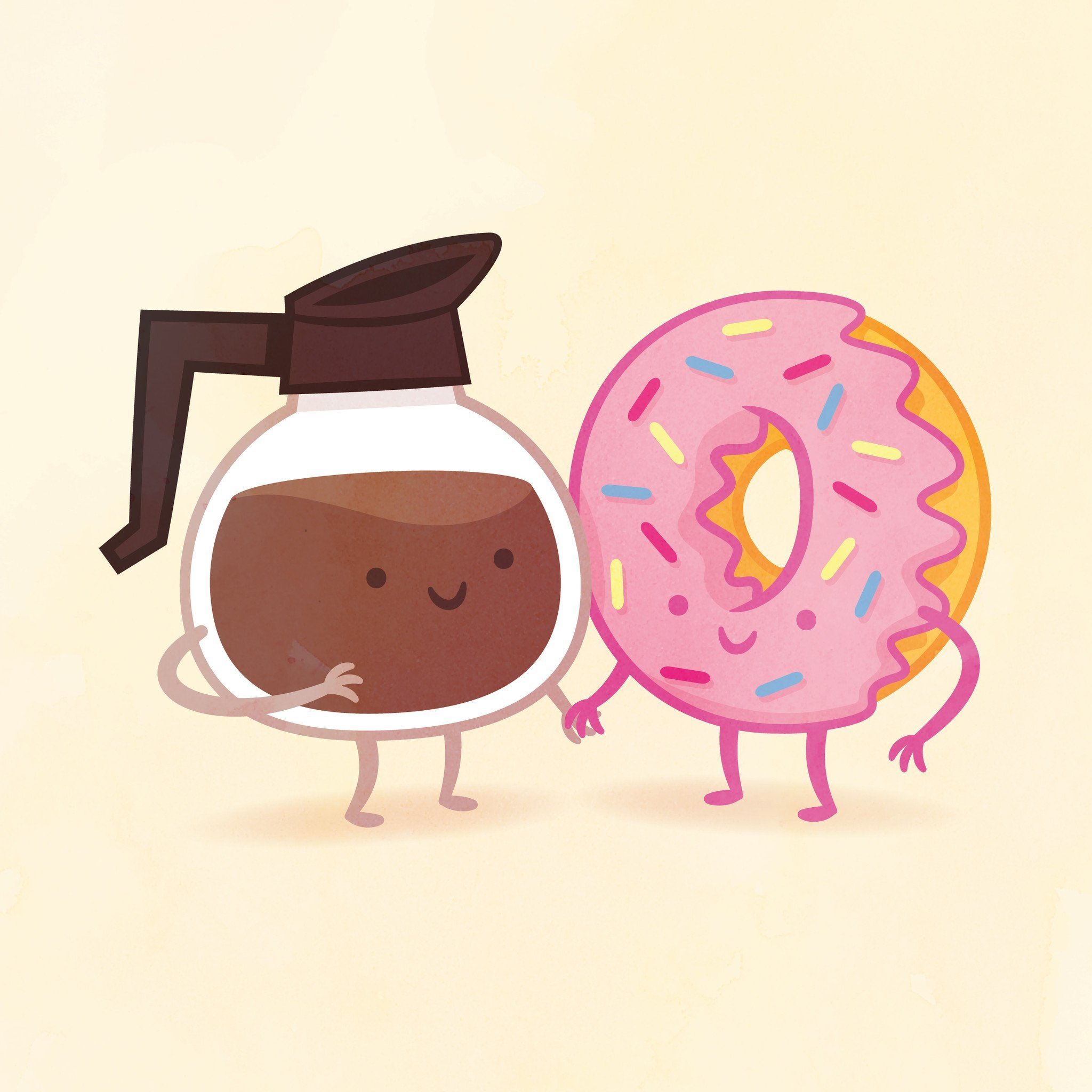 2048x2048 Coffee And Donut By Philip Tseng Iam8bit - Donut Sketch
