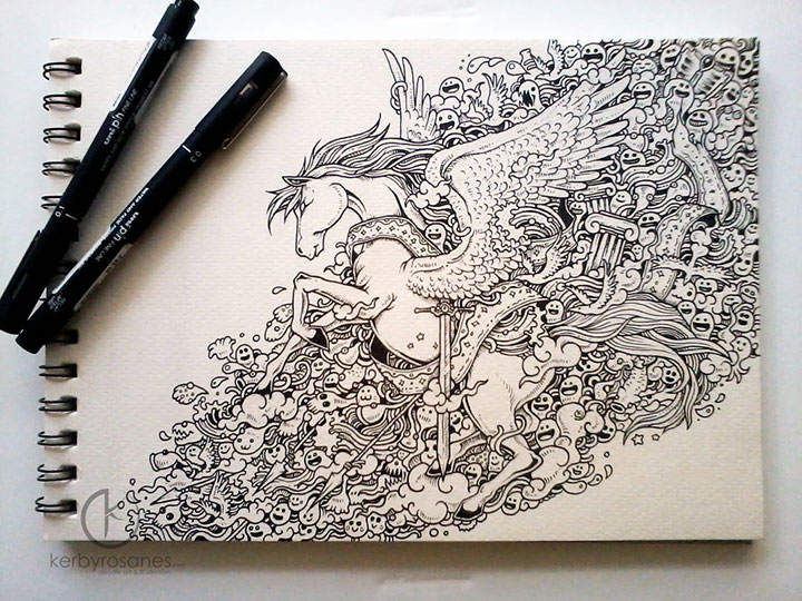 720x540 Dive Into The Amazing World Of Sketchbook Illustrations Of Kerby - Doodle Art Sketch