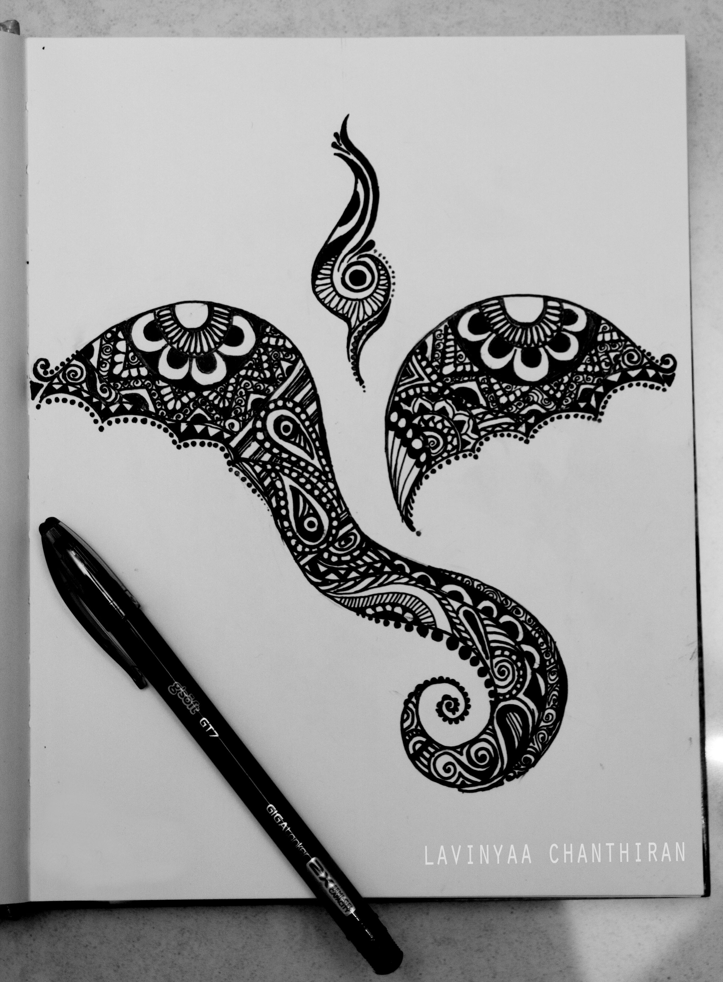 2415x3280 Ganeshadoodleart By Lavinyaa Chanthiran Artsketches - Doodle Art Sketch