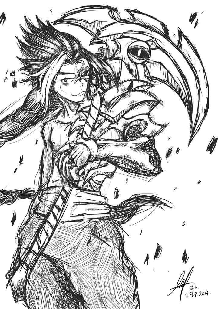 720x1018 Kayn Doodle Sketch Becuz Im Lazy League Of Legends Official Amino - Doodle Sketch