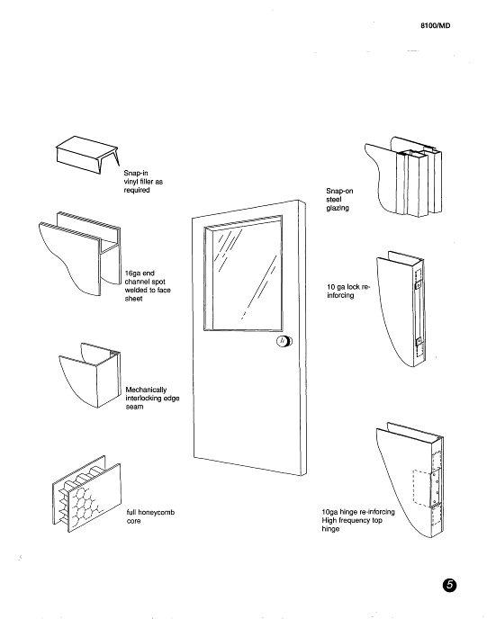 541x688 Lock Seam Door - Door Frame Sketch