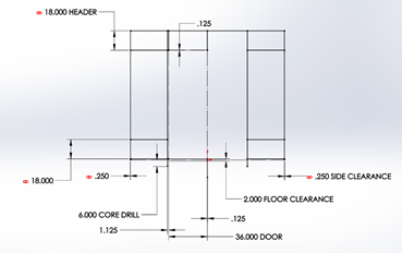 369x232 Parametric Doors - Door Frame Sketch