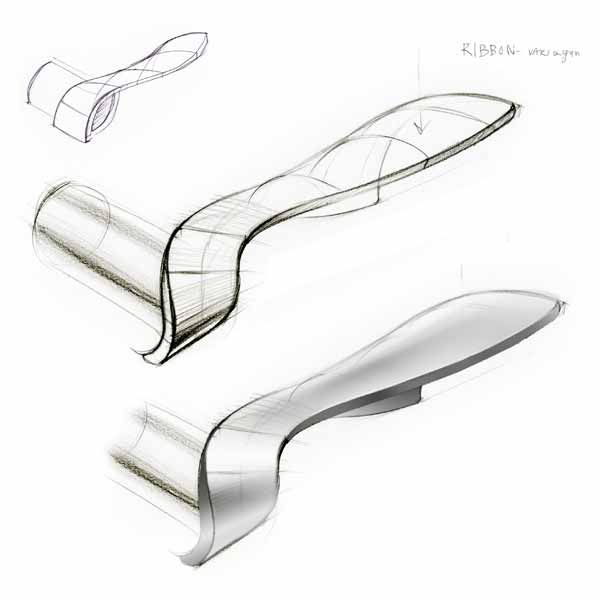 600x600 Door Handle Ribbon Design Sketch De Produto - Door Knob Sketch
