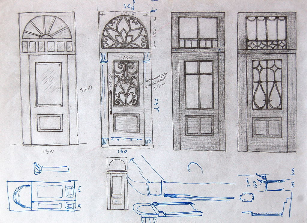 1024x744 Sketch - Door Sketch