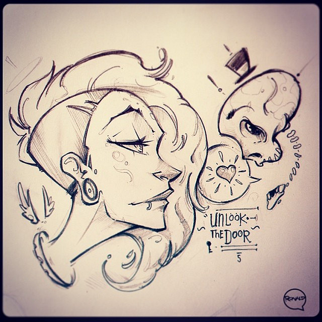 640x640 Unlock The Door - Door Sketch