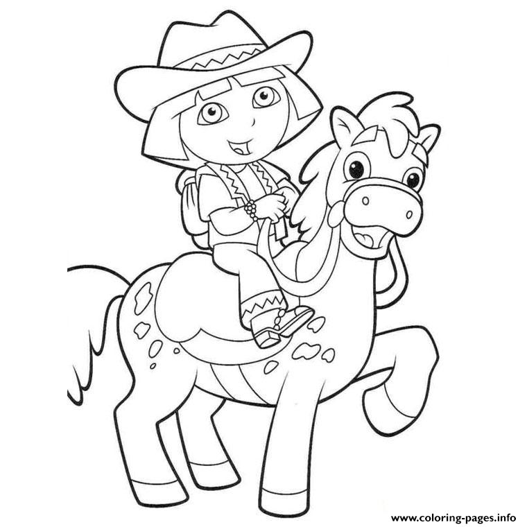 760x760 Dora Horse Coloring Pages Printable - Dora Sketch