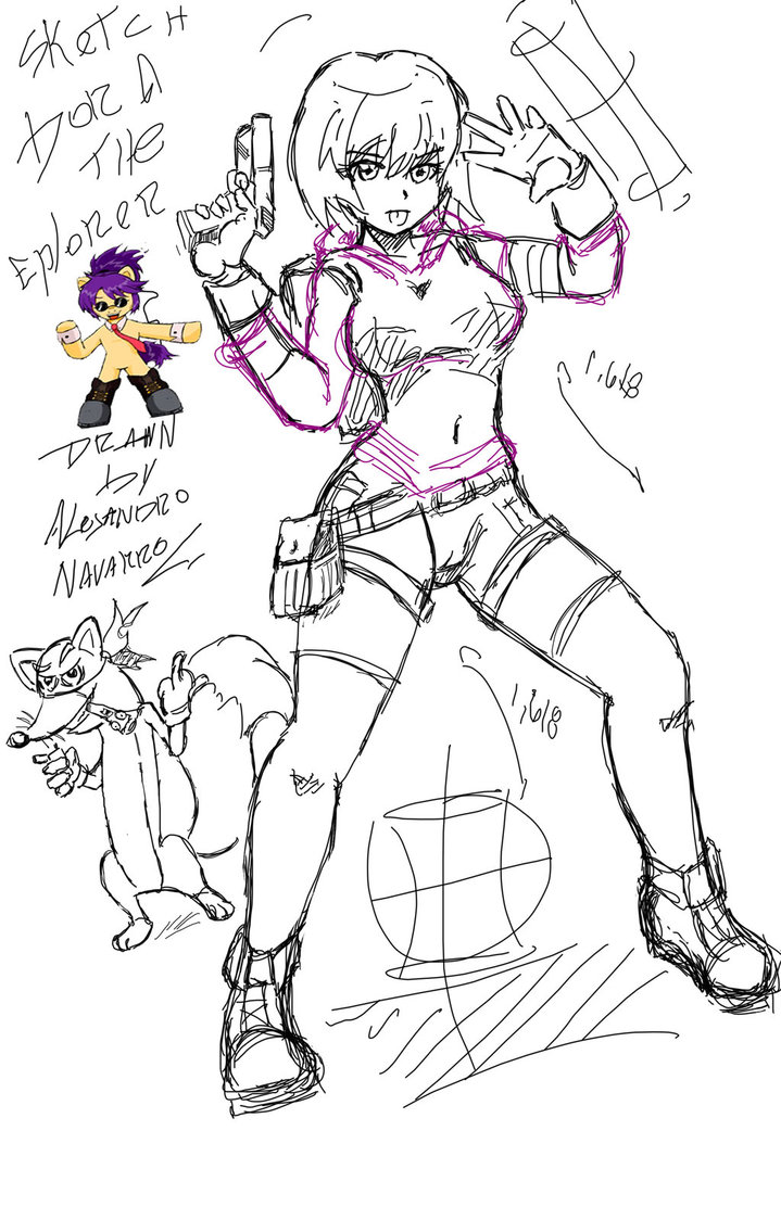 719x1112 Dora The Explorer Sketch Drawn By Alejandro By Animeclaro On - Dora The Explorer Sketch