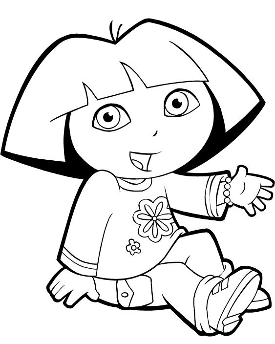 563x704 Drawing Kids - Dora The Explorer Sketch