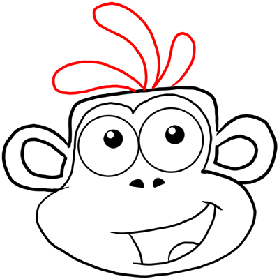 400x400 How To Draw Boots The Monkey From Dora The Explorer Drawing Lesson - Dora The Explorer Sketch