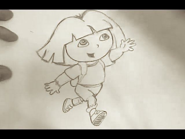 640x480 How To Draw Dora The Explorer 11 Steps (With Pictures) - Dora The Explorer Sketch