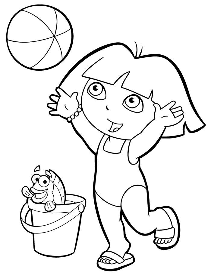 700x904 Wonderful Dora The Explorer Coloring Pages Fan Art - Dora The Explorer Sketch