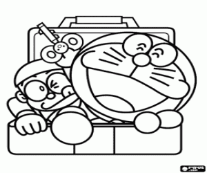 300x250 Doraemon Coloring Pages Printable Games - Doraemon Sketch
