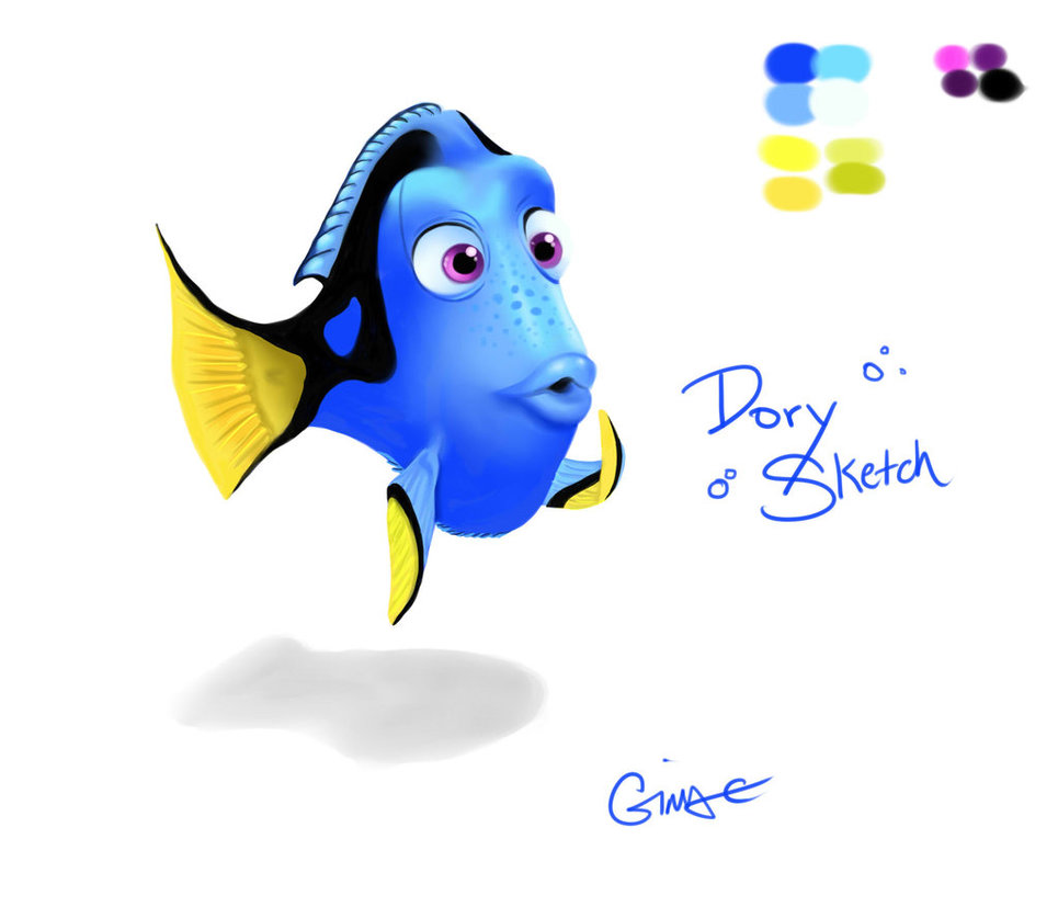 965x827 Dory Sketch By Reginaac57 - Dory Sketch