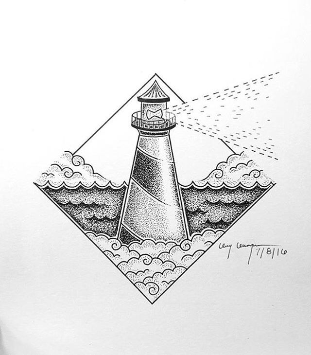 640x730 Lighthouse Dot Drawing Lovelysketch Drawings, Art - Dot Sketch
