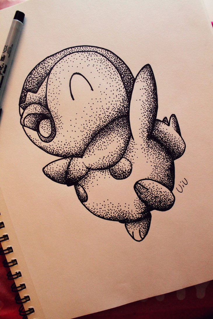730x1095 Piplup Dot Sketch By Dumboxxx - Dot Sketch