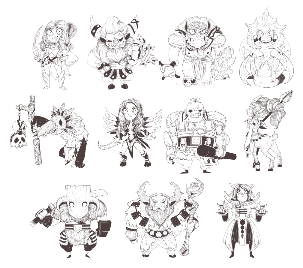 1010x893 Dota 2 Stickers On Behance - Dota 2 Sketch