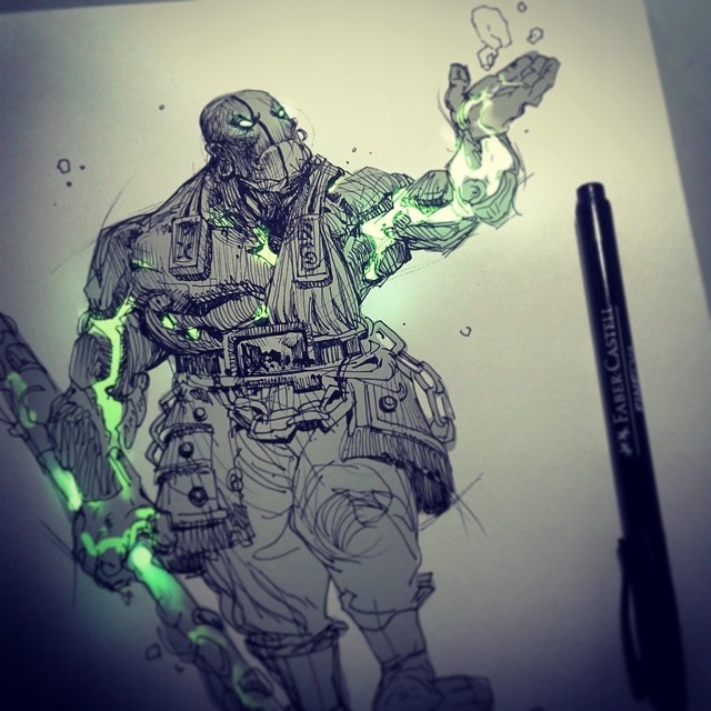 640x640 Pkmike Another Dota 2 Sketch ( Earth Spirit - Dota 2 Sketch