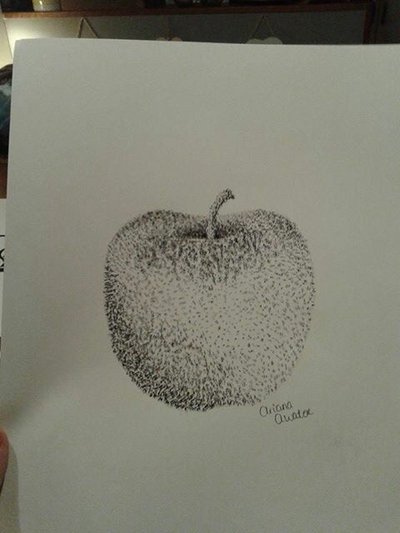 400x533 Sketch Dotted Apple By Ariana 1997 - Dotted Sketch
